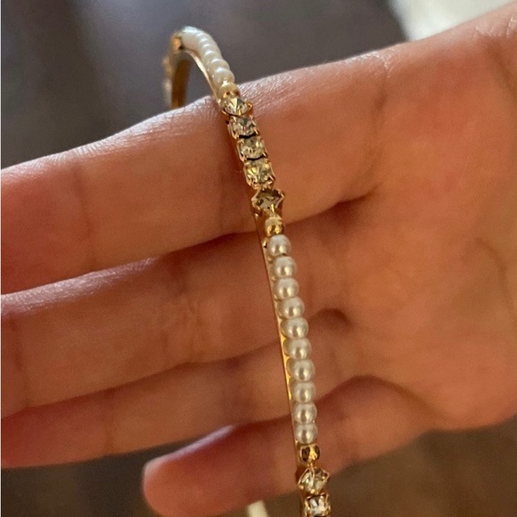 Freshwater Pearl & Zircon Bangles Set - Picture 6 of 7